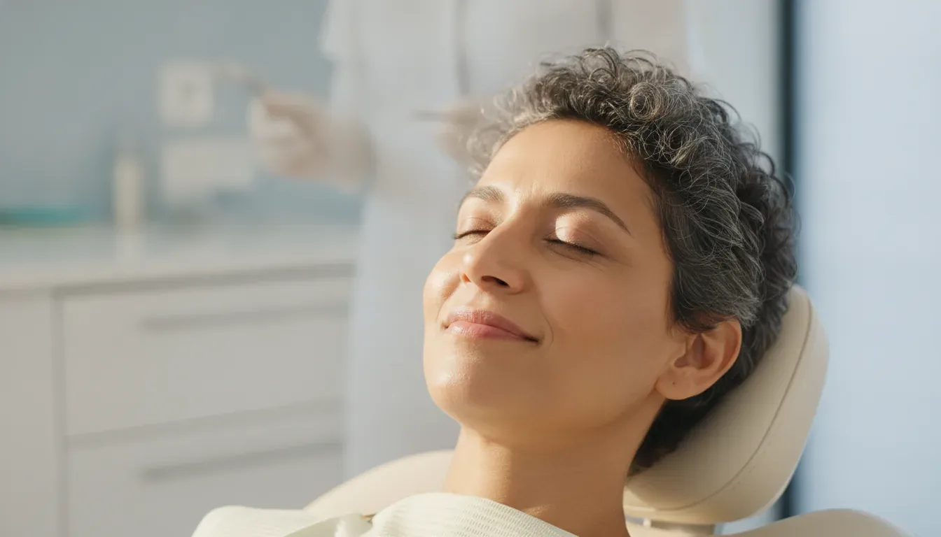 Relaxed patient in dental chair